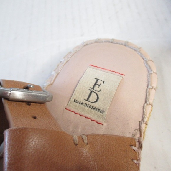 ED Ellen DeGeneres Valentines Wms Skylin Leather Open Toe Sandals Size 9.5. EUC - Picture 5 of 7